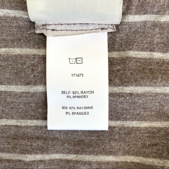 Anthropologie Taupe Cream Knit Striped Blazer Jacket Dolan Left Coast Sz M - Picture 11 of 13